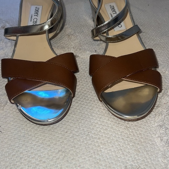 Jimmy Choo silver Heeled Sandals - Size 40 (9) - Picture 3 of 10